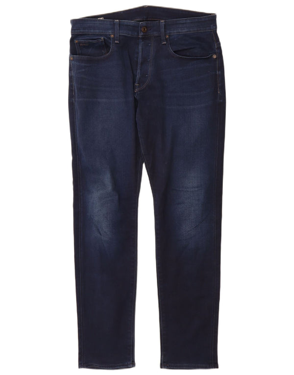 G-Star Mens Slim Jeans W32 L32 Azul Marinho Algodão