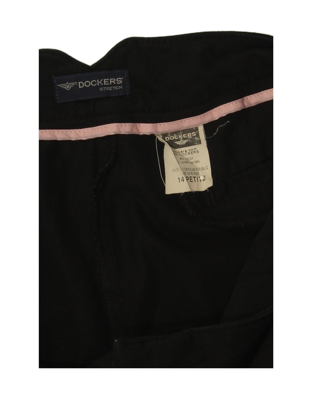 DOCKERS Womens Petite Bermuda Shorts US 14 XL W32 Black Cotton Vintage Dockers and Second-Hand Dockers from Messina Hembry 