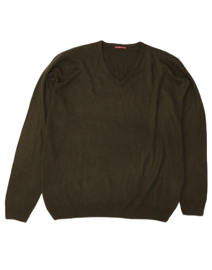 Suéter masculino CARRERA com decote em V 2XL acrílico verde