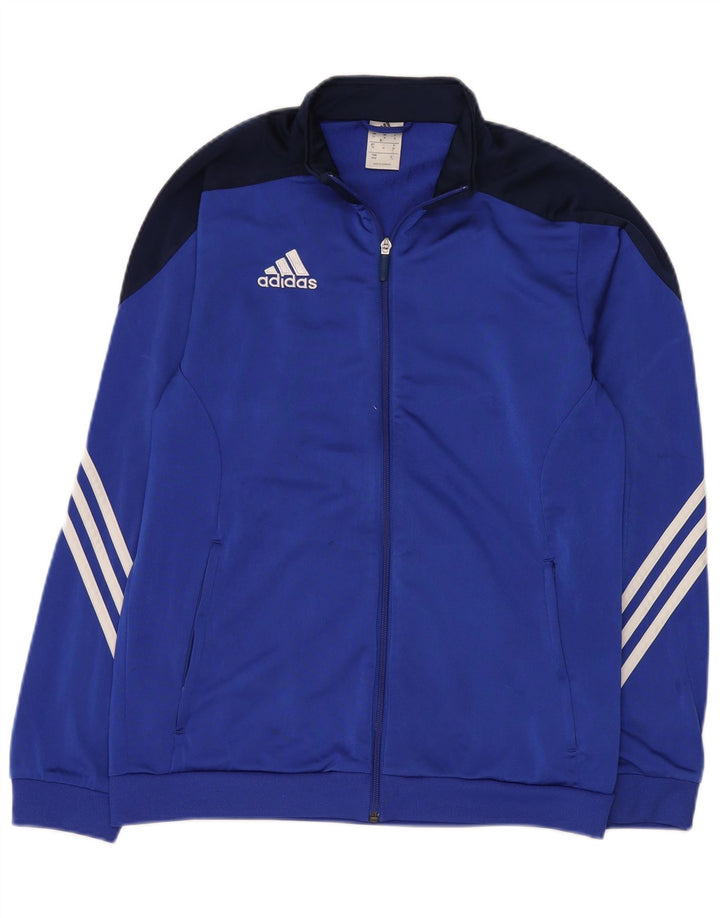 Adidas Mens Treino Top Jaqueta Poliéster Azul Médio