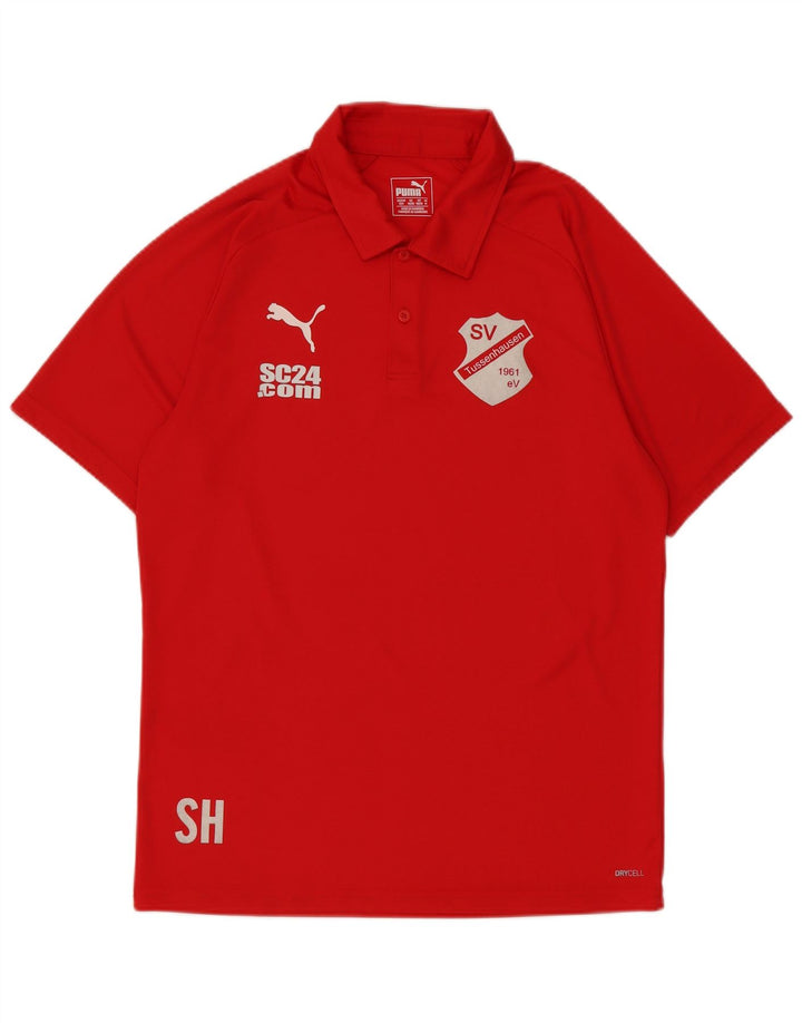 Camisa polo masculina Puma Graphic vermelho médio