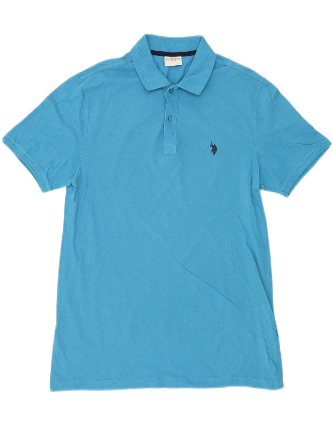 U.S. POLO ASSN. Mens Polo Shirt Large Blue Cotton Vintage U.S. Polo Assn. and Second-Hand U.S. Polo Assn. from Messina Hembry 