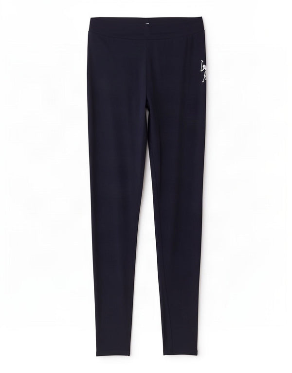 U.S. Polo Assn. Womens Leggings UK 12 Medium Navy Blue Cotton
