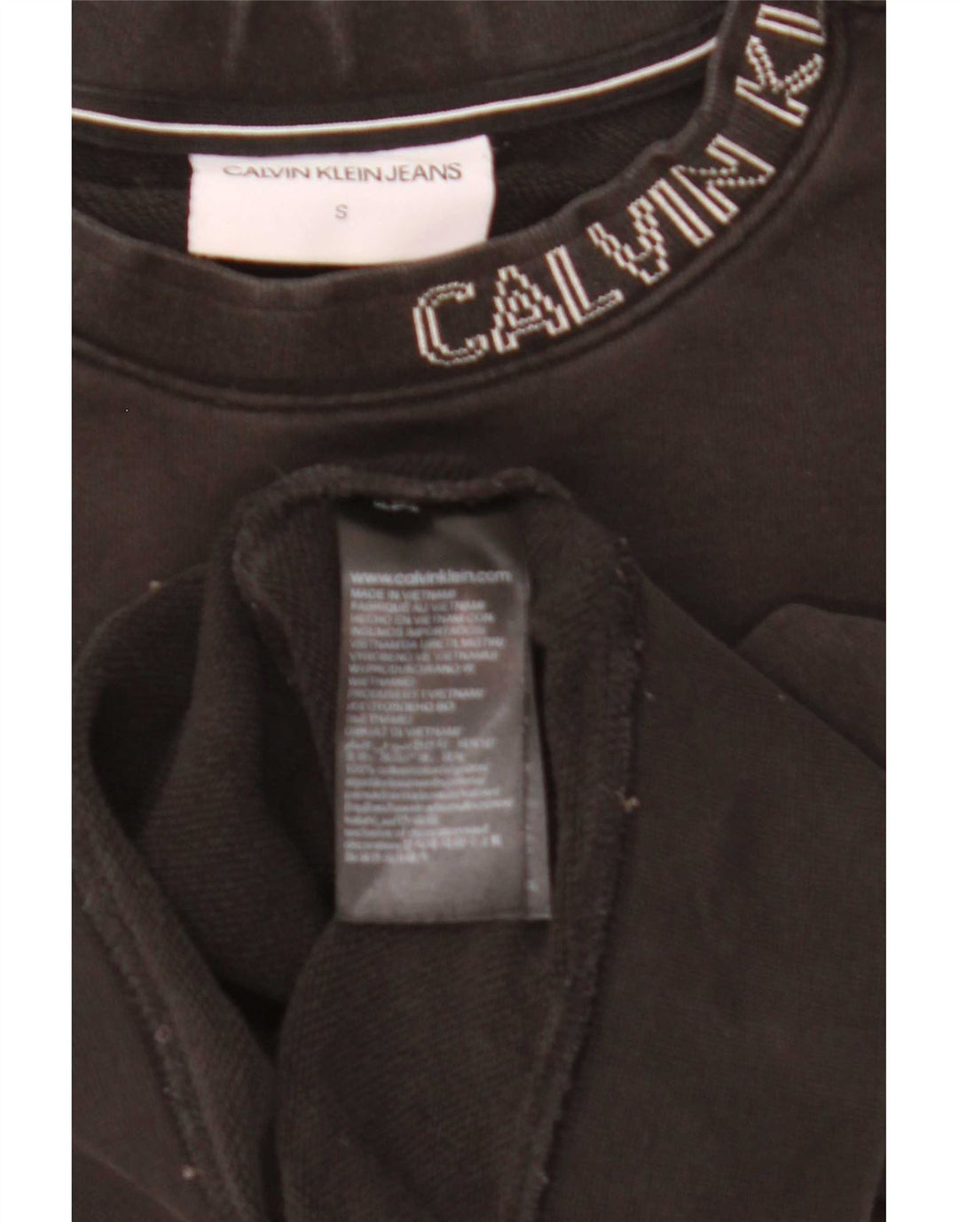 Calvin Klein moletom gráfico masculino jumper pequeno algodão preto