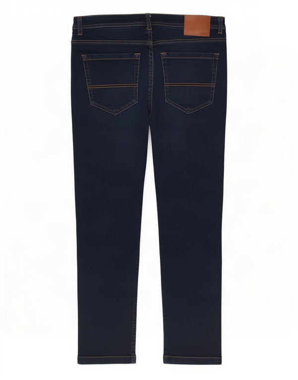 M&Co Jeans Slim Masculino W34 L31 Azul Marinho Algodão