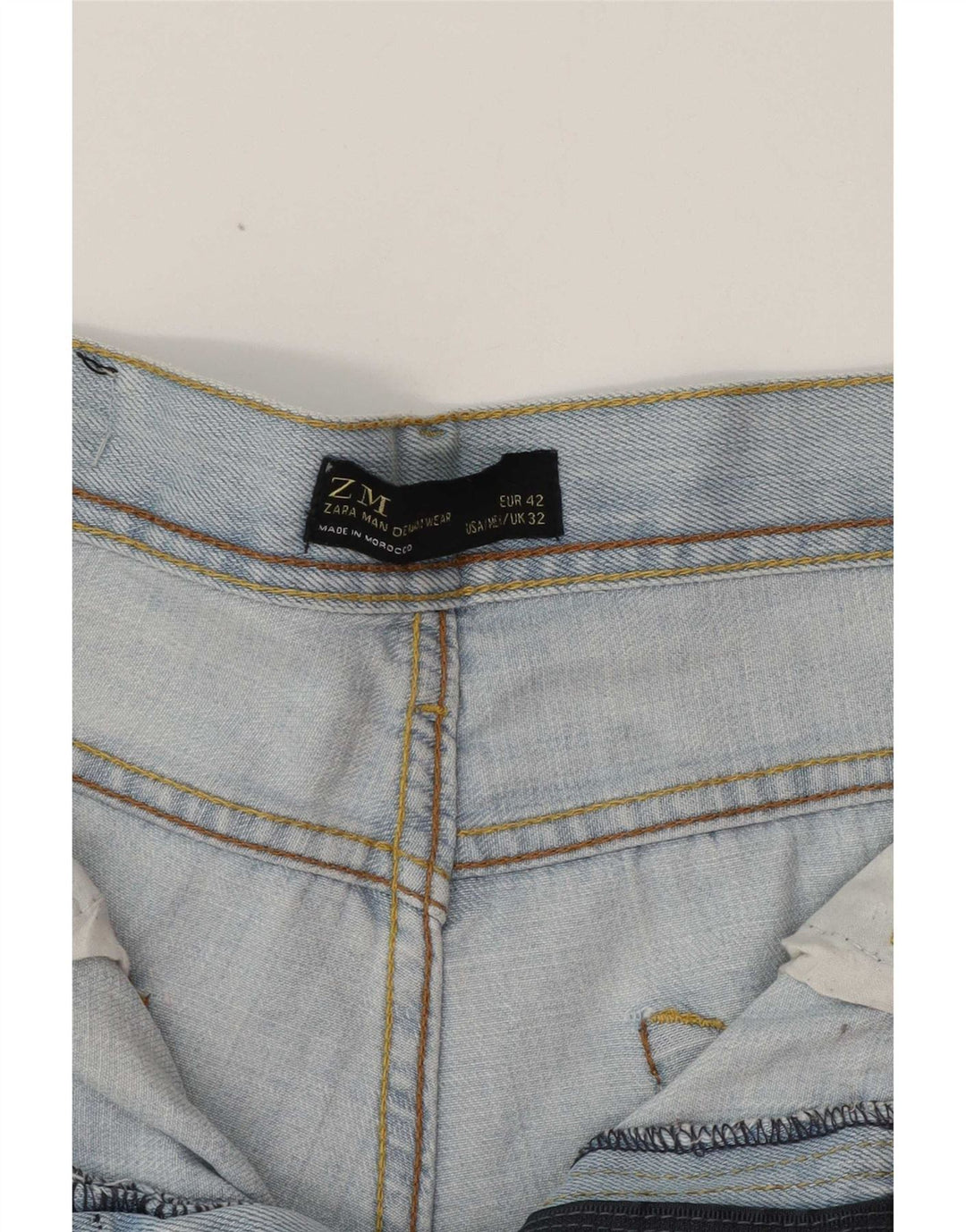 Zara Mens Straight Jeans EU 42 Grande W32 L32 Azul