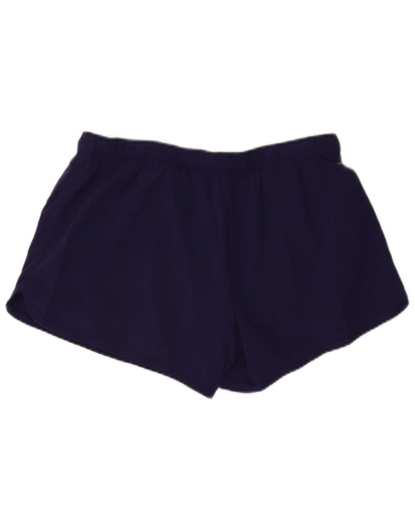 NIKE Womens Dri Fit Sport Shorts UK 14 Grande Roxo Poliéster
