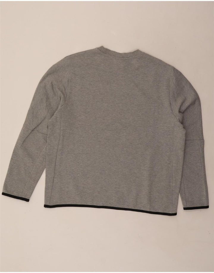 NIKE Masculino Top Manga Longa XL Cinza Algodão