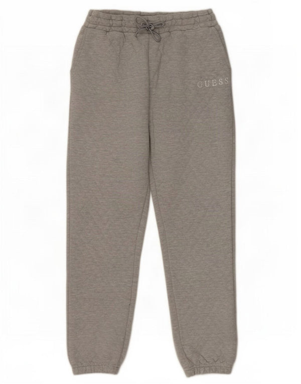 Calça de treino feminina Guess Joggers UK 14 algodão cinza médio