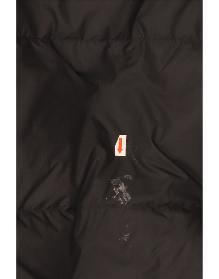 Jaqueta acolchoada com capuz masculina Nike UK 40 grande poliéster preto