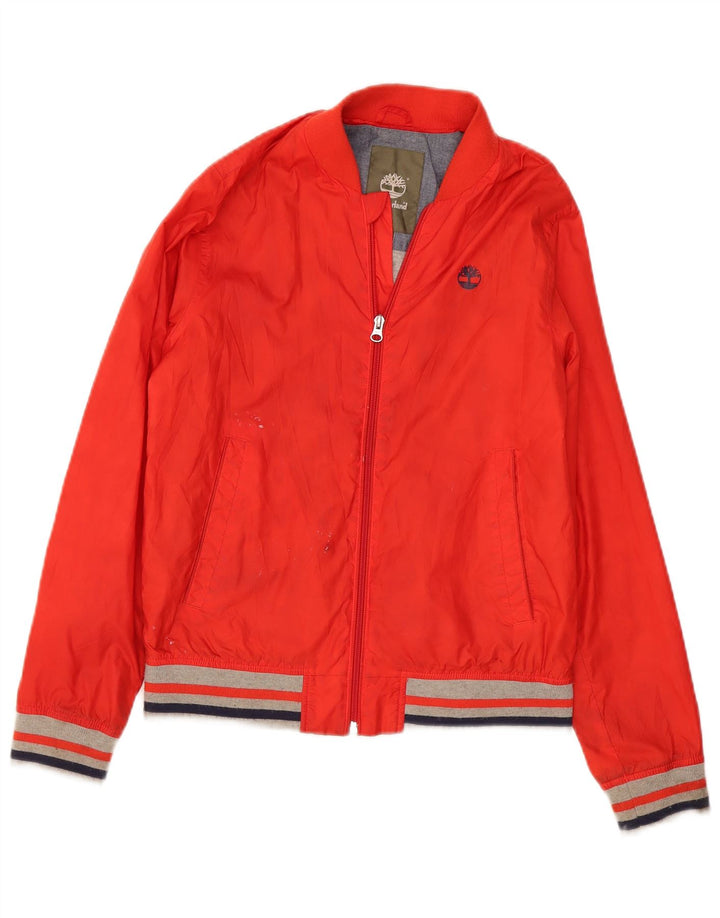 Jaqueta bomber masculina Timberland 13-14 anos poliéster colorblock vermelho