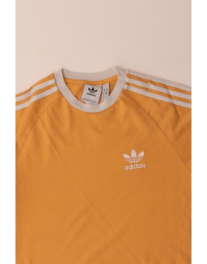 Adidas Mens Top Manga Longa XS Amarelo Algodão