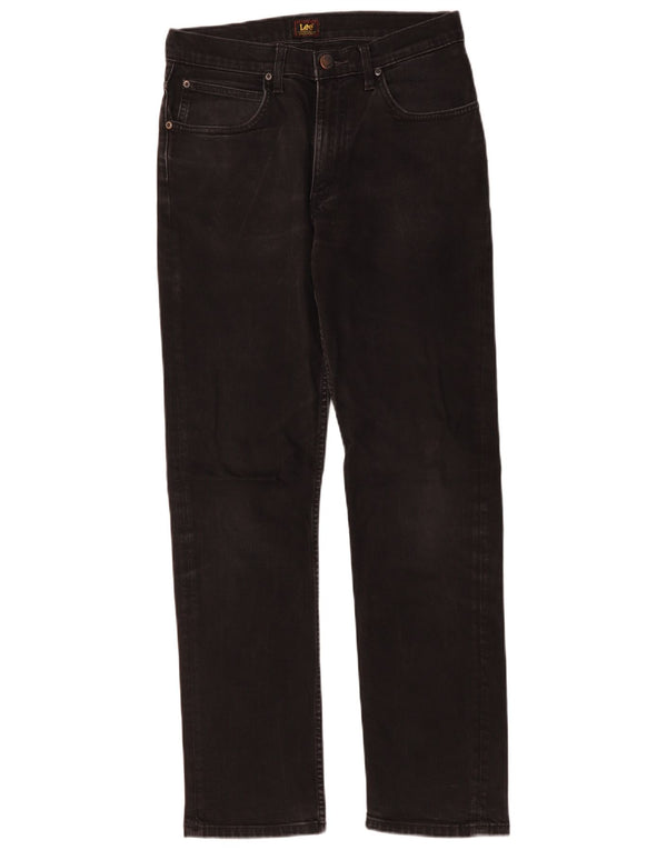 Lee Mens Brooklyn Straight Straight Jeans W30 L32 Algodão Preto