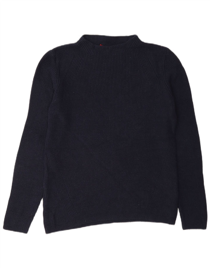 Suéter feminino S.Oliver com gola tartaruga UE 40 médio azul marinho viscose