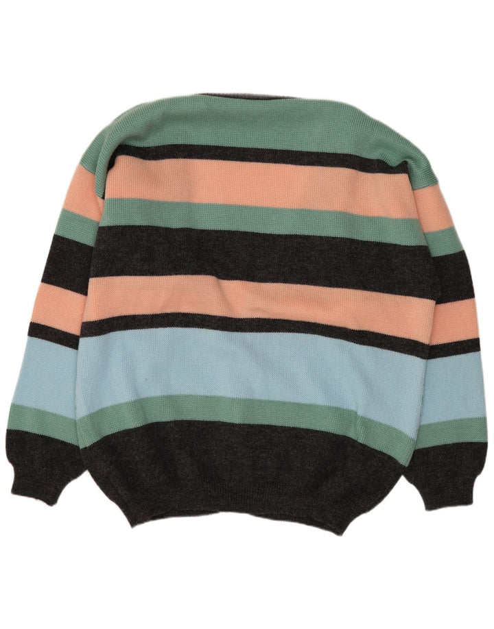 Suéter cardigã masculino VINTAGE IT 52/54 grande multicolorido Fair Isle