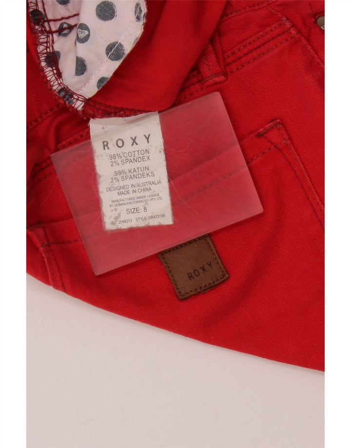 Roxy Jeans Skinny Feminino US 8 Médio W28 L27 Algodão Vermelho