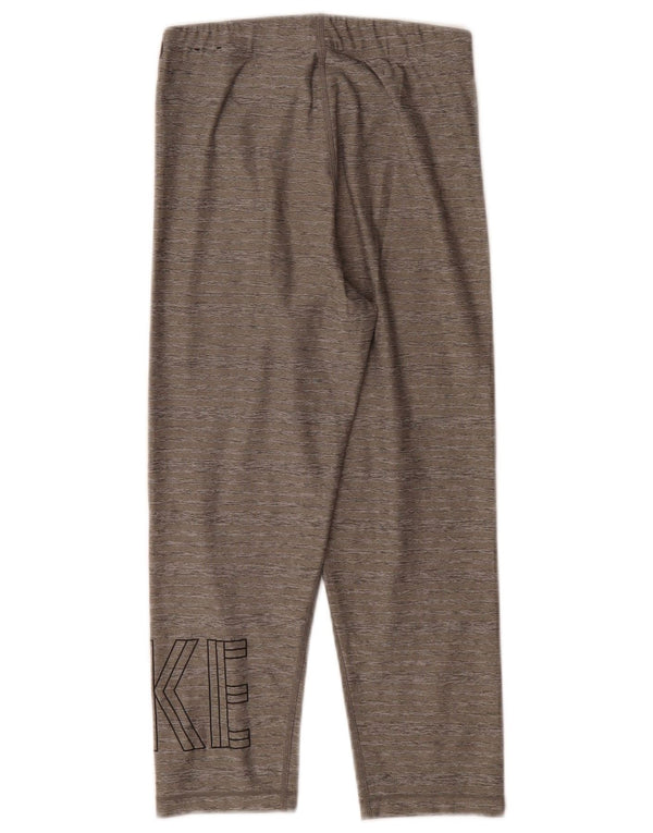 Leggings Nike Dri Fit Graphic Capri UK 10 Pequenas Cinza Flecked