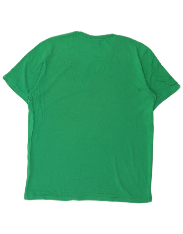 Campeão Mens Graphic T-Shirt Top Médio Algodão Verde