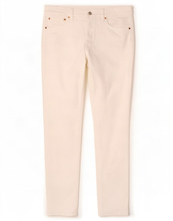 Polo Ralph Lauren feminino Tompkins skinny jeans W31 L31 algodão branco