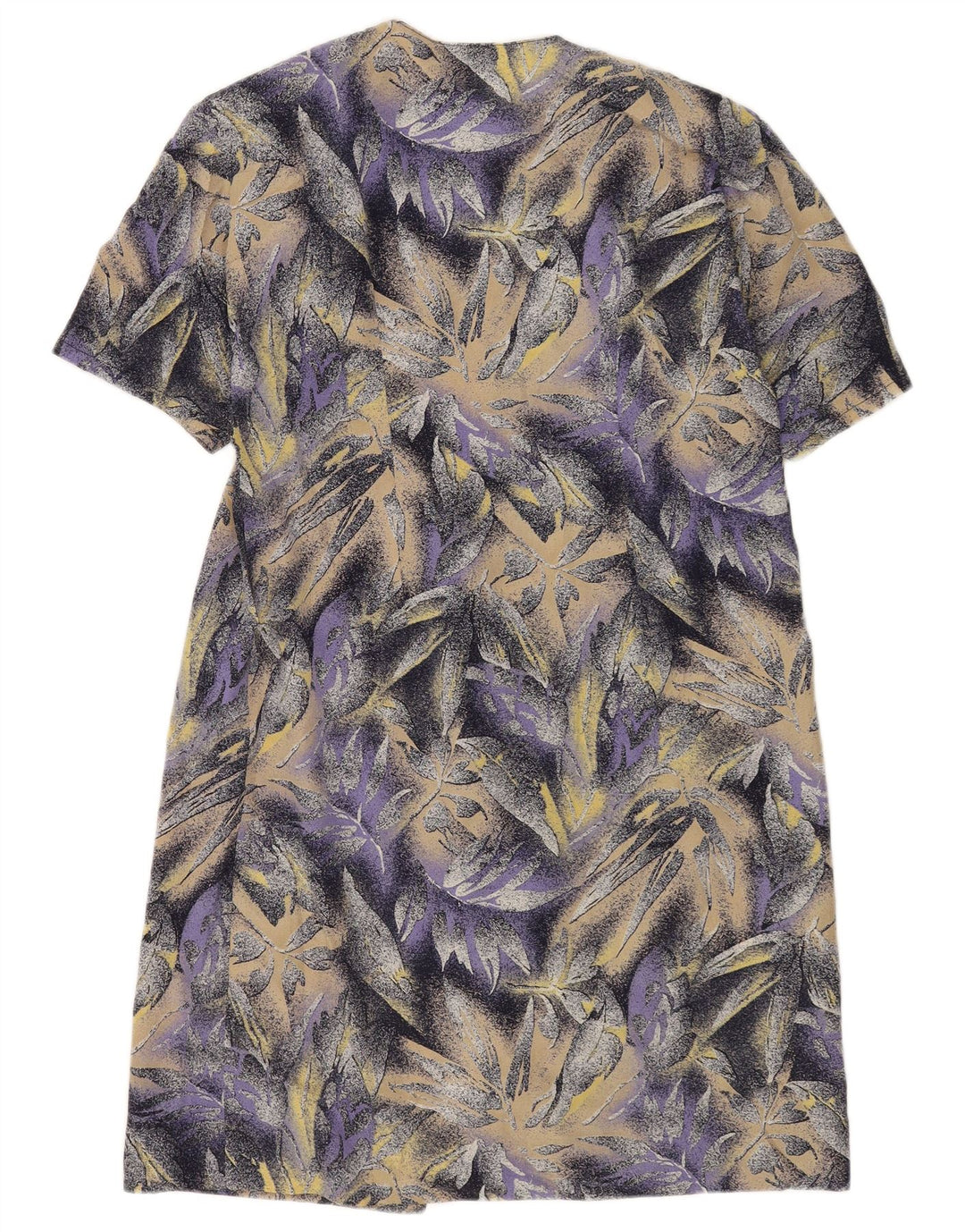 Vestido feminino vintage UK 14 médio roxo floral
