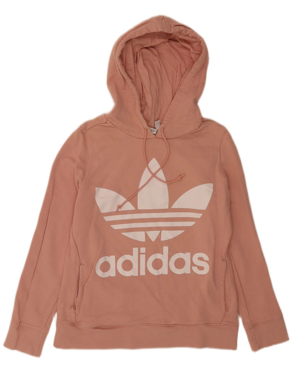 Adidas Womens Graphic Relaxed Fit Hoodie Jumper Reino Unido 10 Pequeno Rosa Esportes