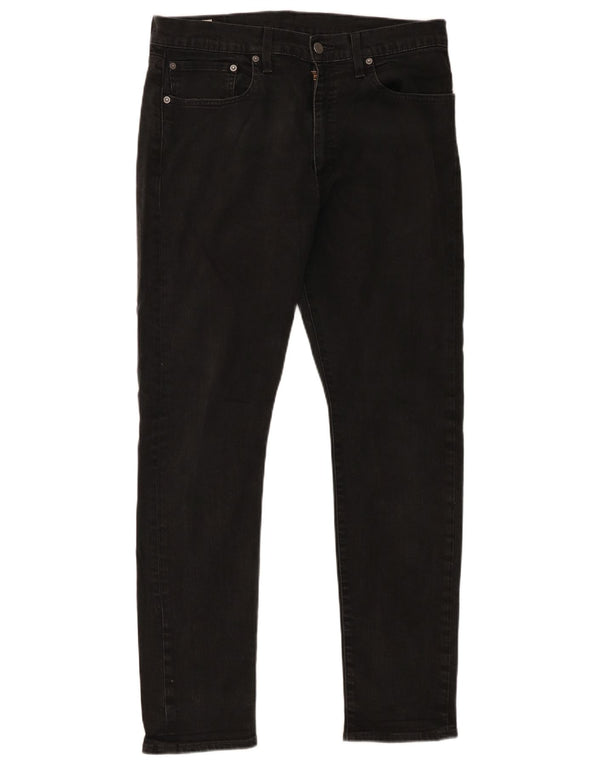 Calça jeans masculina Levi's 512 Slim Tapered W34 L32 algodão preto