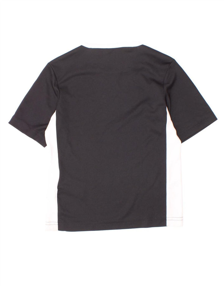 Camiseta Adidas Boys Climalite Top 5-6 Anos Preto Colorblock Poliéster