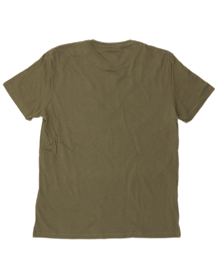 Camiseta gráfica masculina GAS Top grande de algodão cáqui