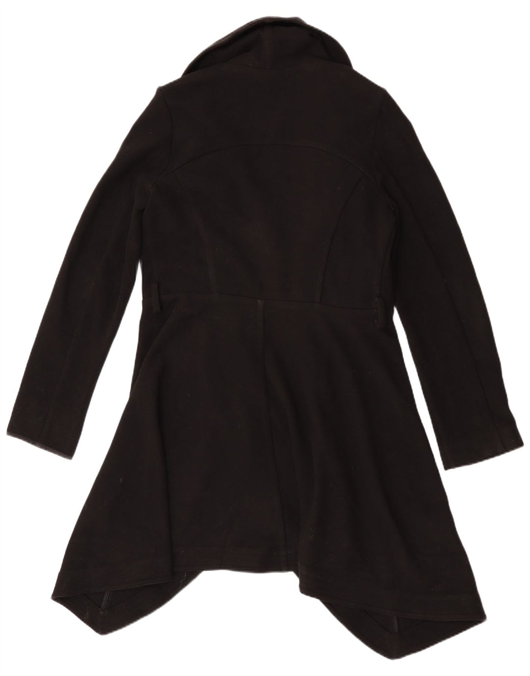 Sobretudo aberto feminino Oasis UK 10 pequeno poliéster preto