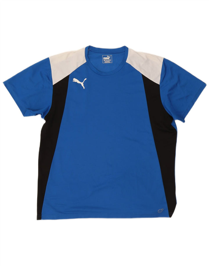 Camiseta masculina Puma Top XL azul colorblock