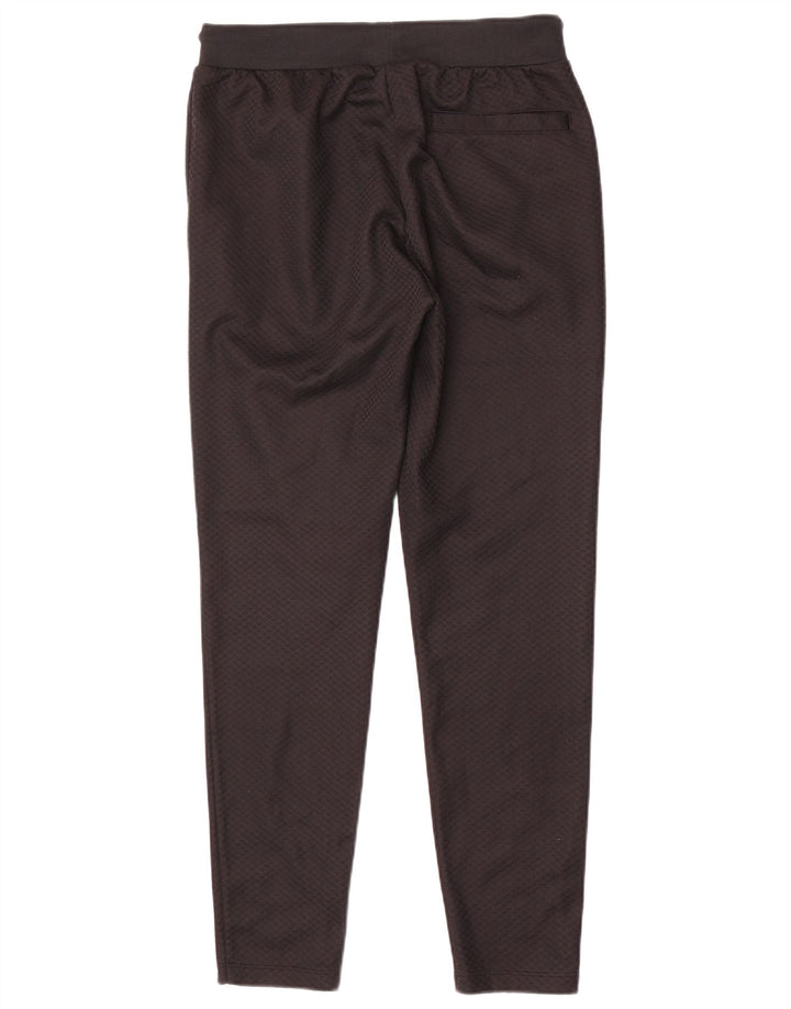 Calça de treino feminina Adidas UK 10 pequena preta poliéster