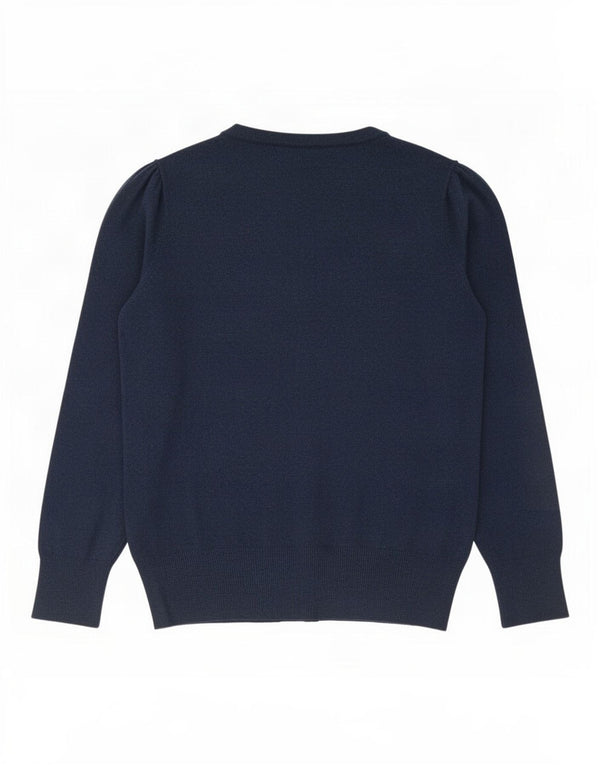 Suéter cardigã feminino Marks & Spencer Reino Unido 10 pequeno azul marinho viscose