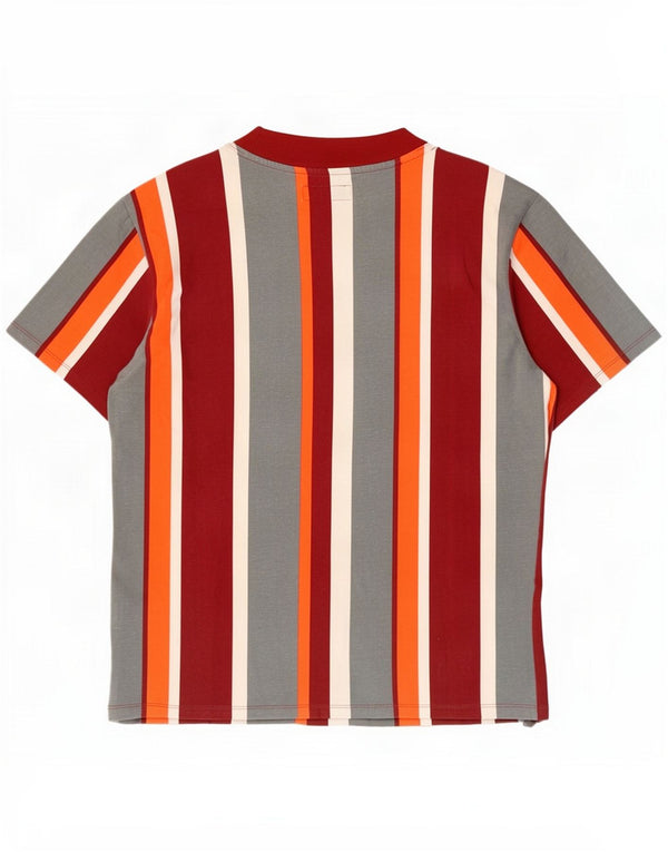 Guess Mens Graphic T-Shirt Top UK 36 Small Multicoloured Striped Cotton