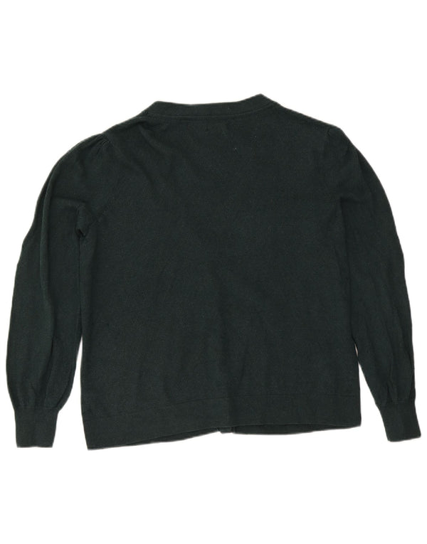Suéter Cardigan Feminino Fat Face UK 18 XL Algodão Verde