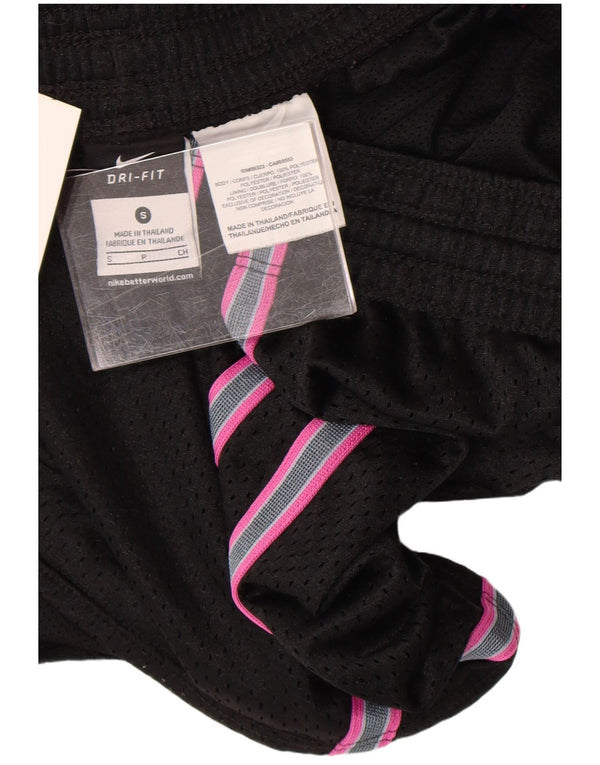 Nike Womens Dri Fit Sport Shorts UK 10 Pequeno Poliéster Preto