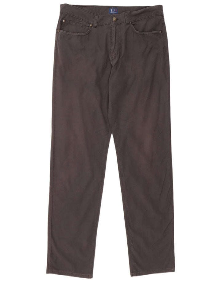 Calça masculina reta casual TRUSSARDI W35 L32 algodão cinza