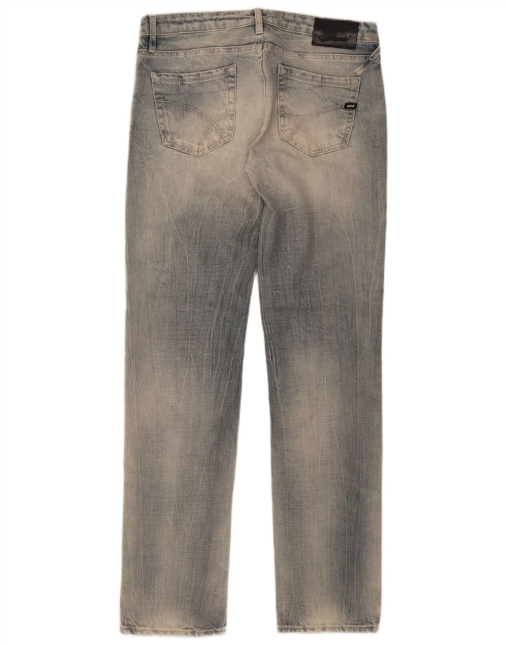 Gas Mens Morrison Slim Jeans W34 L34 Azul Algodão