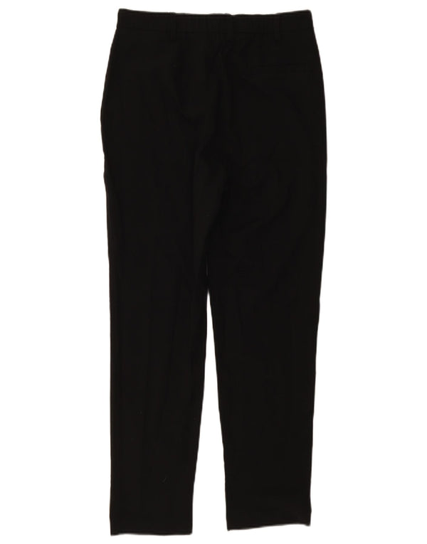Calça feminina de terno reto Marks & Spencer Reino Unido 10 pequena W27 L26 preta