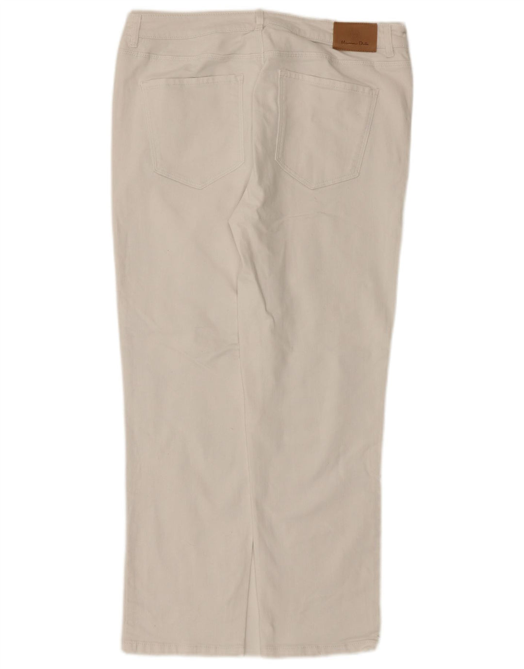 Jeans reto feminino Massimo Dutti EU 42 grande W32 L26 branco