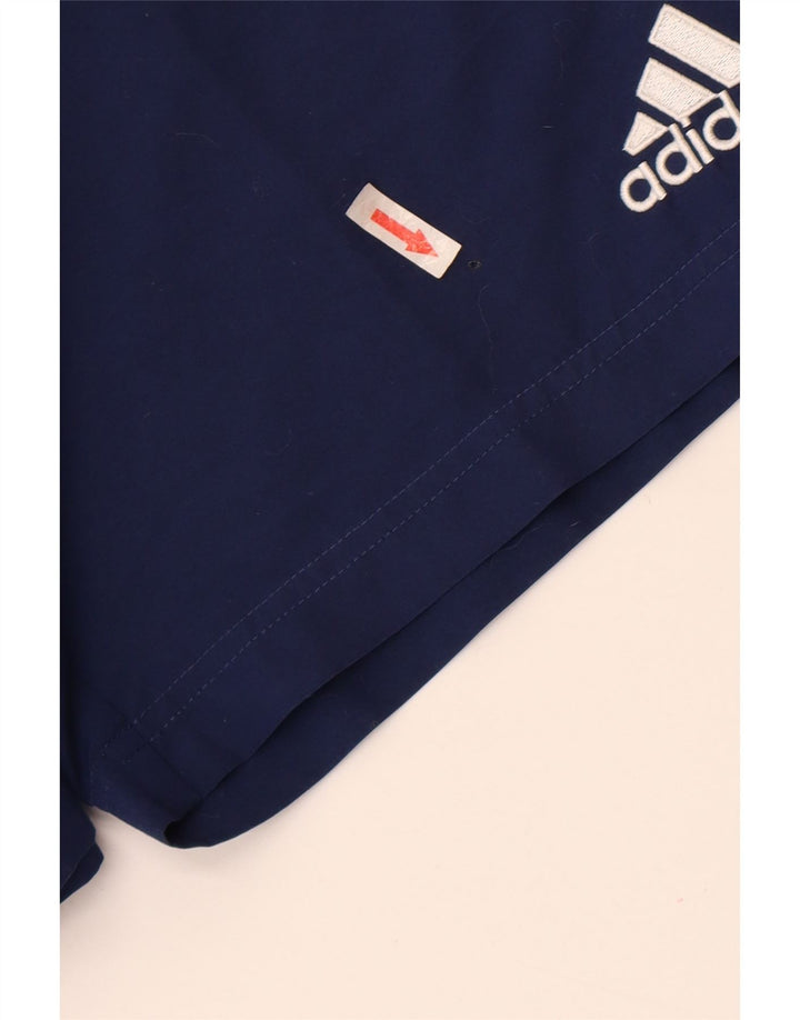Shorts esportivos masculinos Adidas médio azul marinho poliéster