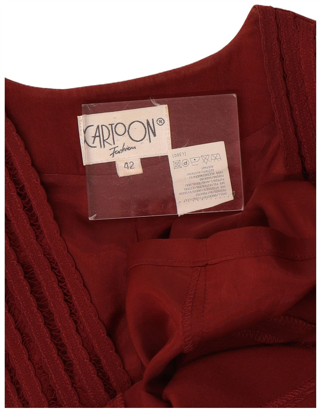 Jaqueta blazer feminina de 7 botões CARTOON IT 42 viscose vermelha média