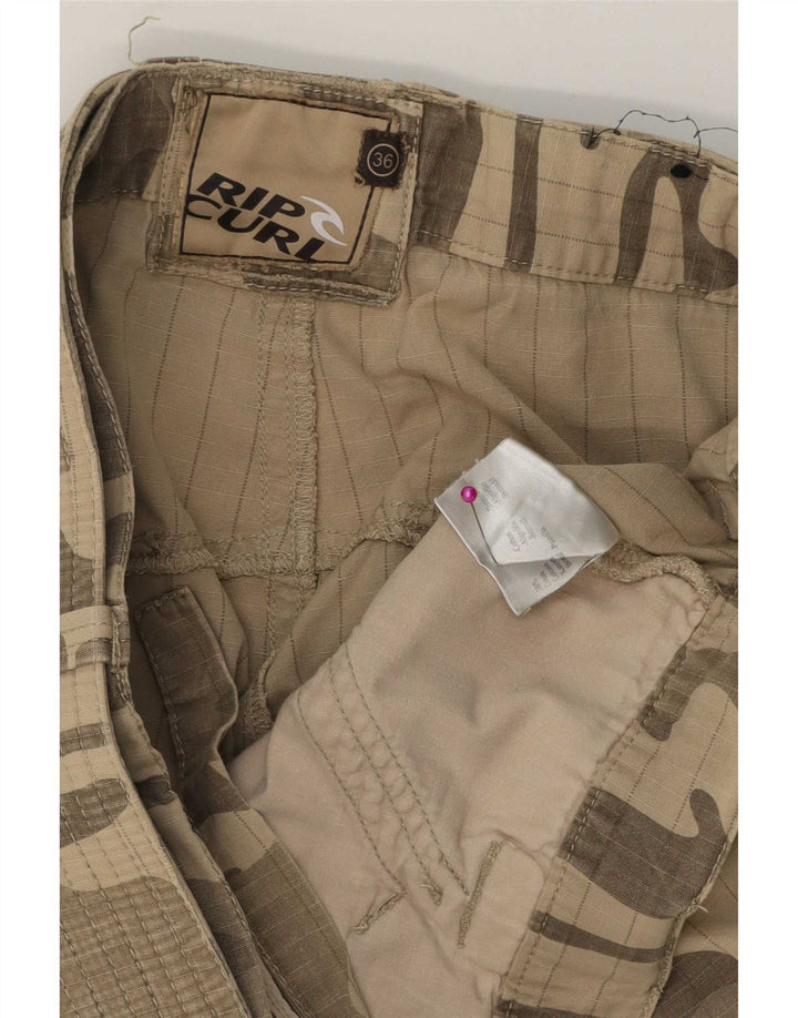 Shorts cargo masculino Rip Curl W36 grande algodão camuflado bege