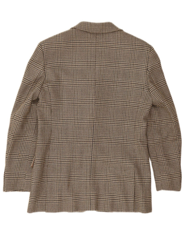 Max Mara Jaqueta blazer feminina de fim de semana Reino Unido 10 pequena marrom houndstooth