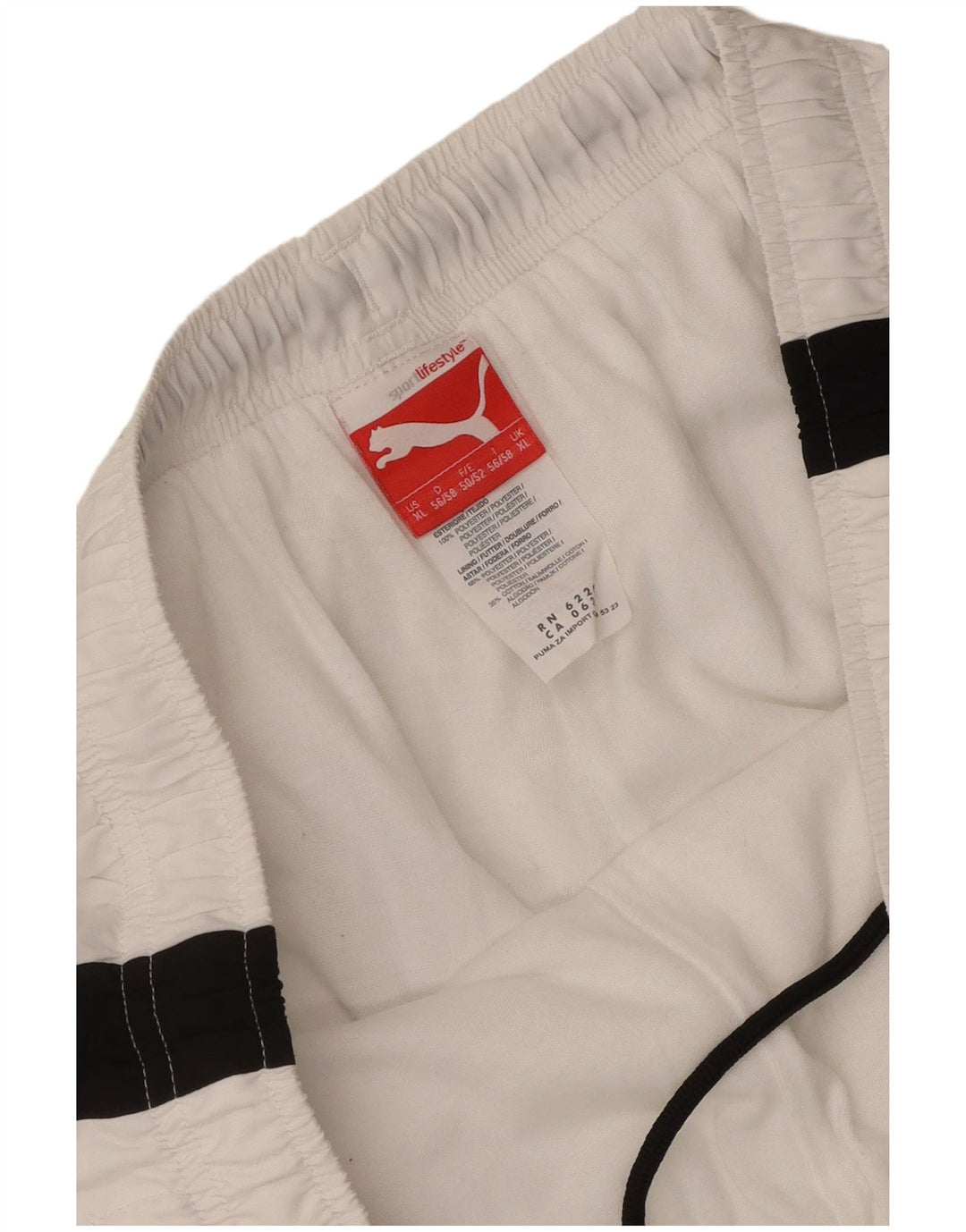 Shorts esportivos gráficos masculinos Puma XL branco colorblock poliéster