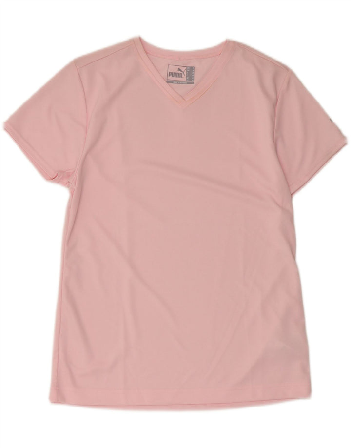 Camiseta feminina Puma Top UK 12 poliéster rosa médio