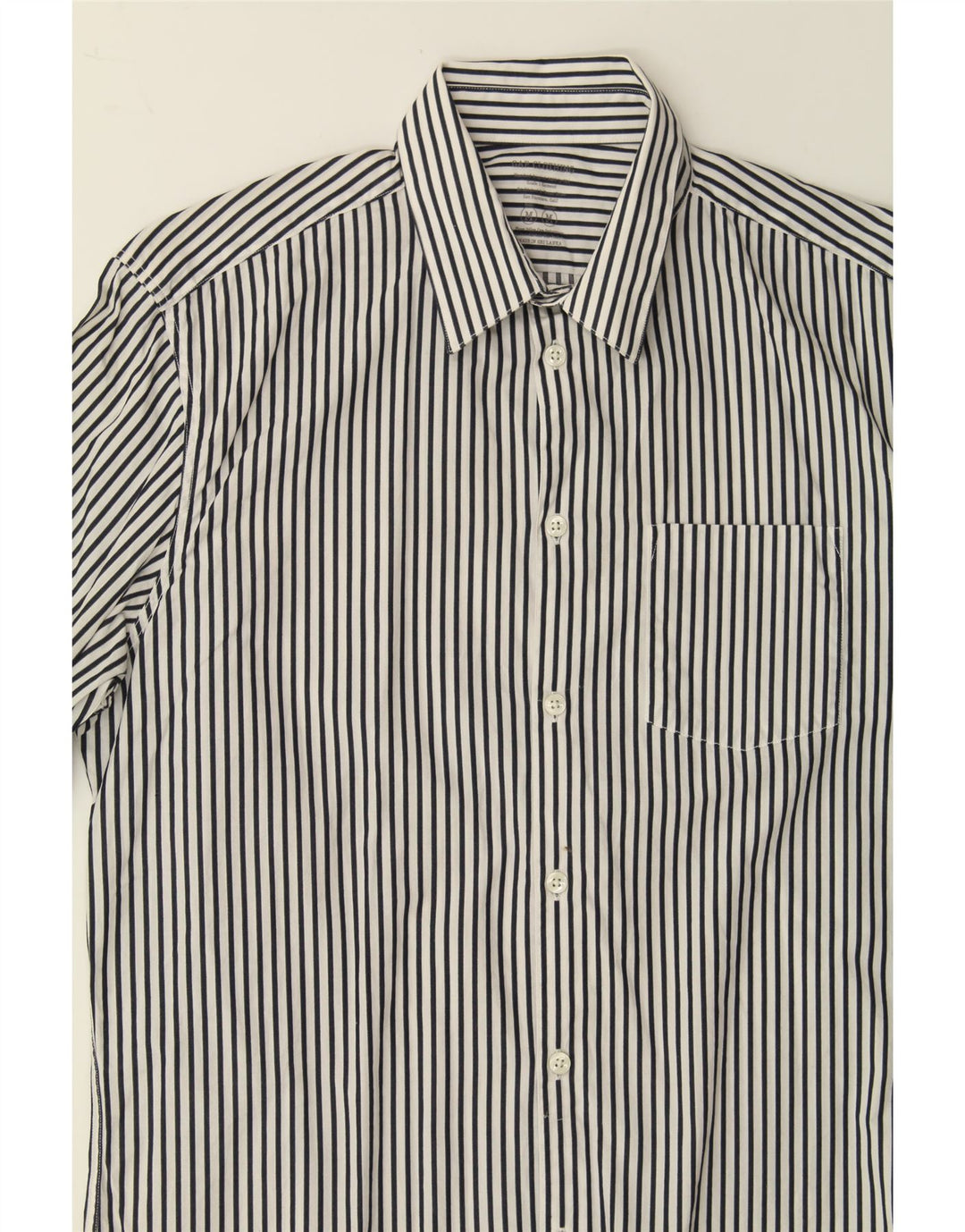 GAP Mens Shirt Medium White Striped Cotton Vintage Gap and Second-Hand Gap from Messina Hembry 