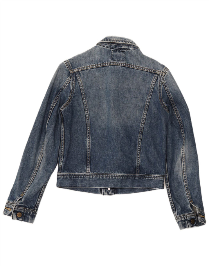Lee Womens Crop Denim Jacket Reino Unido 10 pequeno algodão azul
