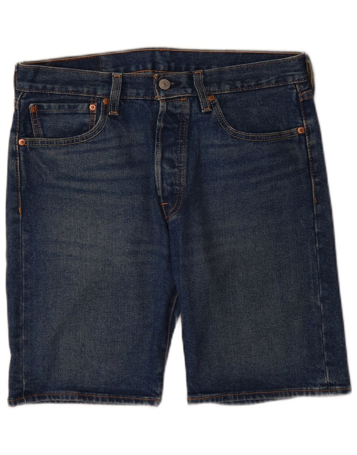 LEVI'S Masculino 501 Shorts Jeans W31 Médio Azul Marinho Algodão