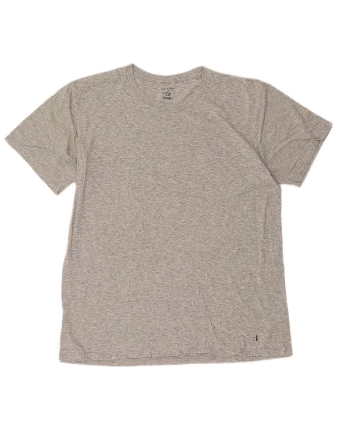 Camiseta masculina Calvin Klein grande cinza manchada
