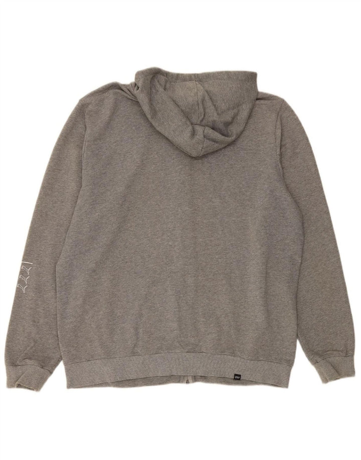 Suéter PUMA masculino com capuz e zíper gráfico XL cinza